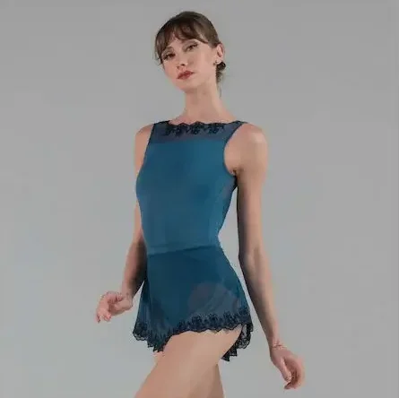 Encre bleu φούστα μπαλέτου μπροστινή όψη