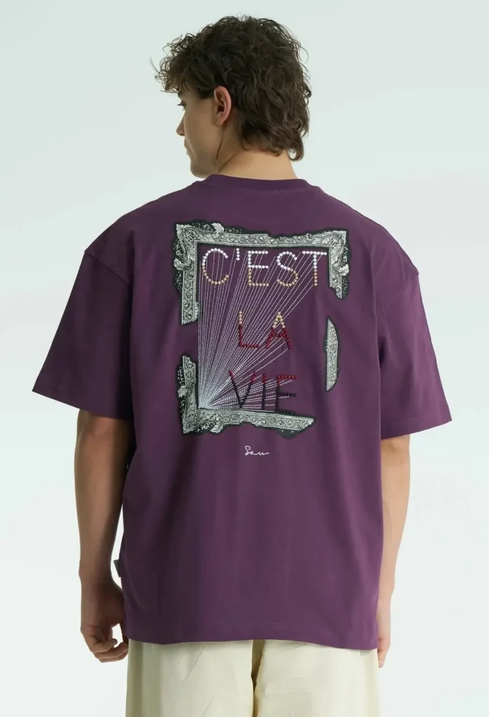 Plum muse c'est la vie unisex oversized μπλούζα πίσω όψη