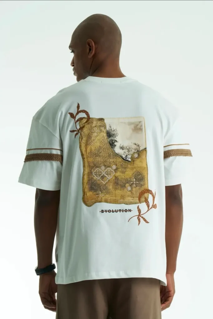 Ivory muse evolution unisex oversized μπλούζα πίσω όψη