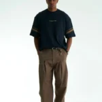 Navy blue muse evolution unisex oversized μπλούζα μπροστινή όψη