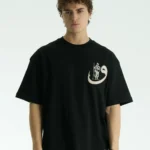 Μαύρο muse heritage unisex oversized μπλούζα μπροστινή όψη