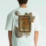 Λευκή muse heritage unisex oversized μπλούζα πίσω όψη