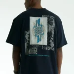 Navy blue muse ornamental unisex oversized μπλούζα πίσω όψη