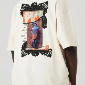 Ecru muse storyteller unisex oversized μπλούζα πίσω όψη