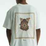 Λευκή muse tapestry unisex oversized μπλούζα πίσω όψη