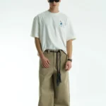 Λευκή muse wildflower unisex oversized μπλούζα μπροστινή όψη
