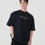 Μπλε muse life must go on unisex oversized μπλούζα μπροστινή όψη
