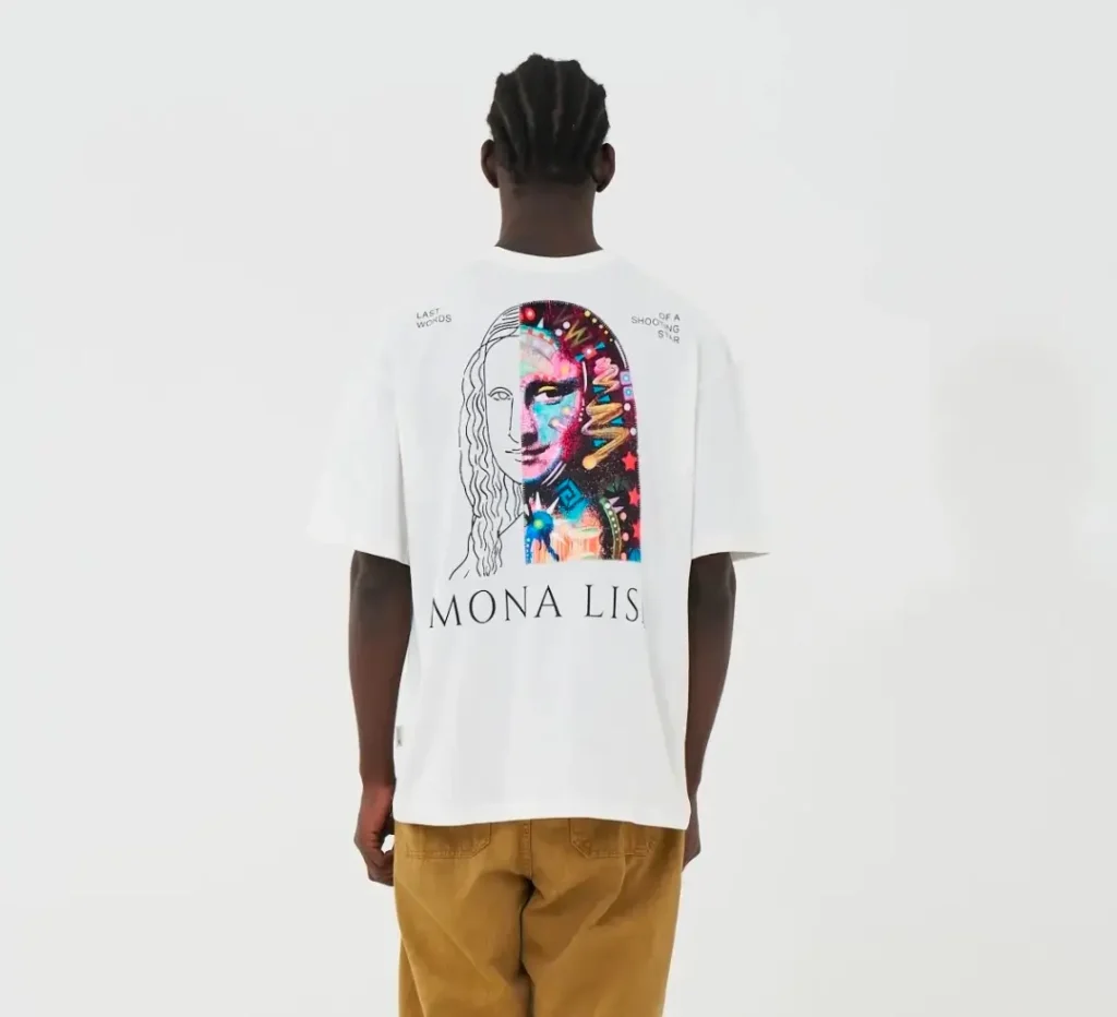 Λευκό muse mona vision unisex oversized μπλούζα πίσω όψη