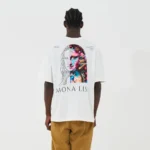 Λευκό muse mona vision unisex oversized μπλούζα πίσω όψη