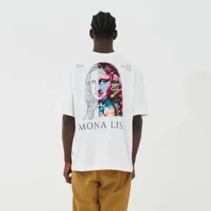 Λευκό muse mona vision unisex oversized μπλούζα πίσω όψη