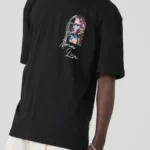 Μαύρο muse mona vision unisex oversized μπλούζα μπροστινή όψη