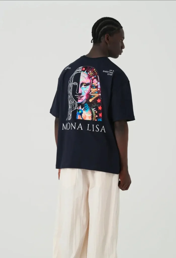 Μπλε muse mona vision unisex oversized μπλούζα πίσω όψη