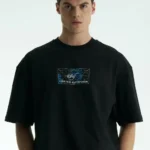 Μαύρο muse self love unisex oversized μπλούζα μπροστινή όψη