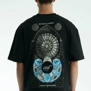 Μαύρο muse self love unisex oversized μπλούζα πίσω όψη
